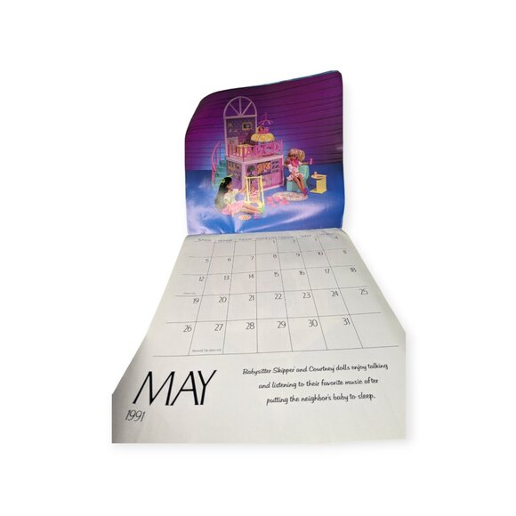 Vintage 1991 Calendar Exciting World of Barbie-Sneak Preview See What's New - Picture 8 of 16
